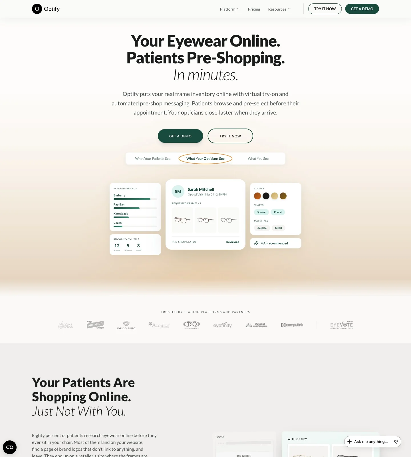 Optify full website, designed and built